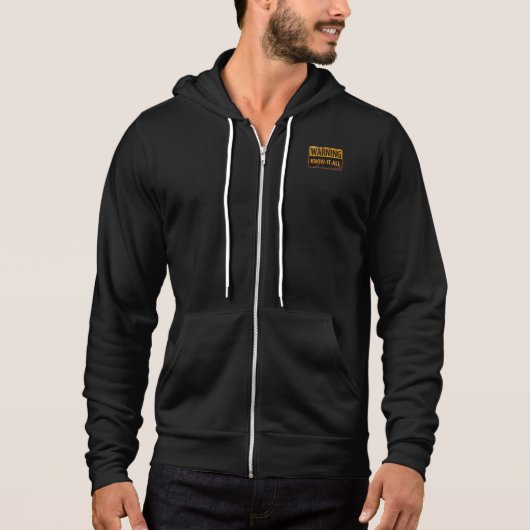 WARNUNG WISSEN-IT-ALLE - Metallgefährdung Vorsicht Hoodie (Vorderseite)