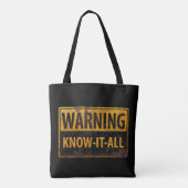 WARNUNG WISSEN-IT-ALLE - Metallgefährdung Vorsicht Tasche (Rückseite)