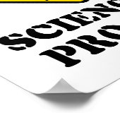 Warnung "Wissenschaft im Fortschritt" - Funny Scie Poster (Ecke)