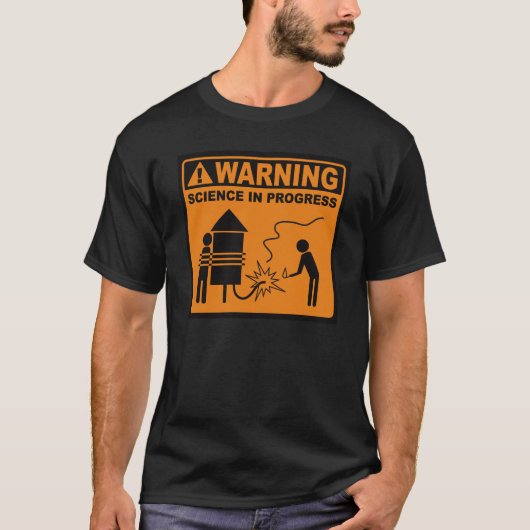 Warnung! Wissenschaft laufendes © (Rocket) T-Shirt (Vorderseite)