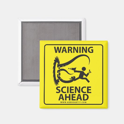 WARNUNG! WISSENSCHAFT VORBEI! MAGNET (Vorderseite/Rückseite)