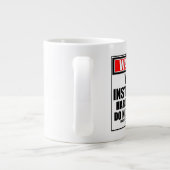 Warnung Yoga-Lehrer hart am Arbeitsplatz Jumbo-Tasse (Rückseite)