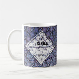 Warnung! Zeichen für korrodiertes spaltbares Mater Kaffeetasse