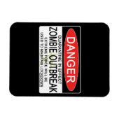 Warnung - Zombie-Ausbruch Magnet (Horizontal)