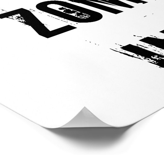 Warnung! Zombies! Poster (Ecke)