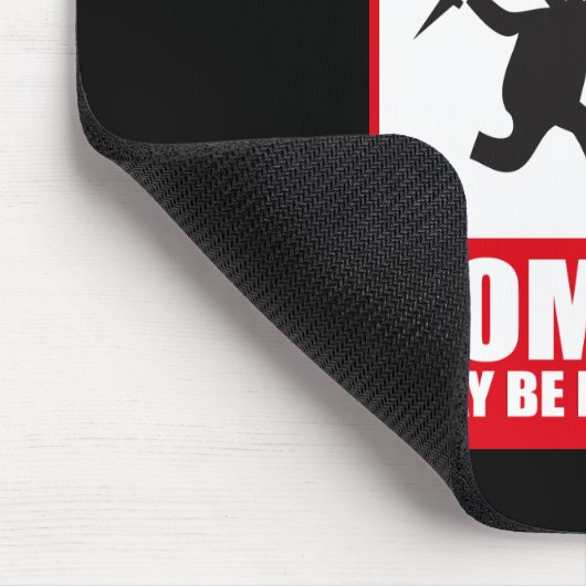 Warnung: Zombies sind brennbar Mousepad (Ecke)