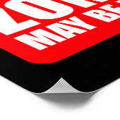 Warnung: Zombies sind brennbar Poster (Ecke)