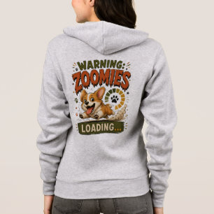 "Warnung Zoomies laden"Lustiger Corgi-Fan Retro Hoodie