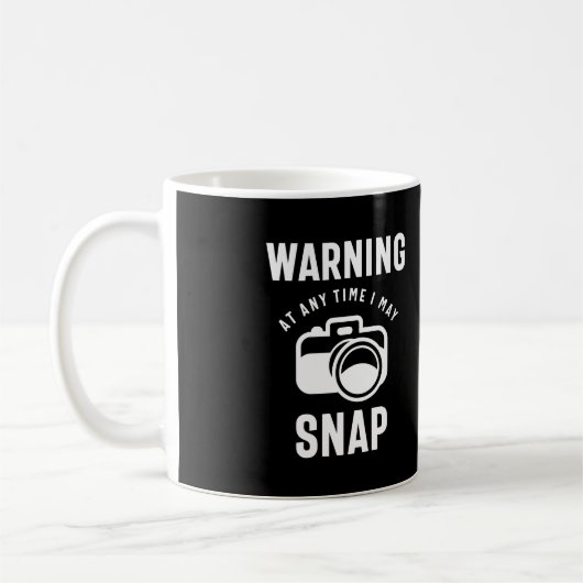 Warnung - Zu jeder Zeit kann ich schlafen Kaffeetasse (Links)