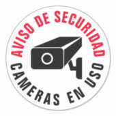 Warnung zur Sicherheit in spanischen Sprachen Aufkleber (Vorderseite)