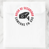 Warnung zur Sicherheit in spanischen Sprachen Runder Aufkleber (Tasche)