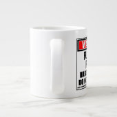 Warnung zur Zukunft Doktorarbeit hart am Arbeitspl Jumbo-Tasse (Rückseite)