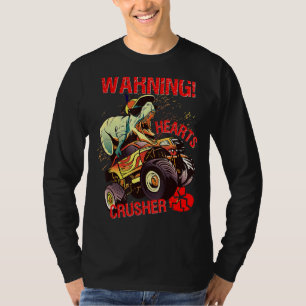 Warnungen Herzen Kreuzfahrer T Rex Dinosaur Reiten T-Shirt