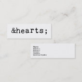 Warnungen in HTML Mini Visitenkarte (Vorne/Hinten)