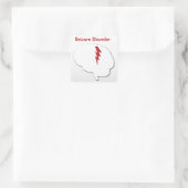 Warnungen Seizure Disease Quadratischer Aufkleber (Tasche)