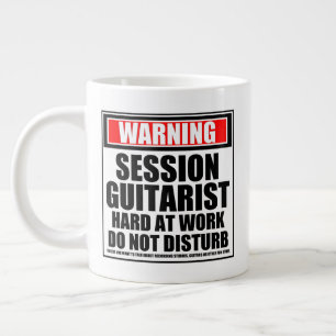Warnungen-Session-Gitarrist hart am Arbeitsplatz Jumbo-Tasse