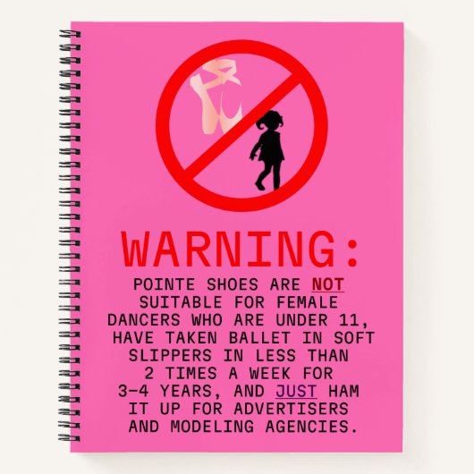 Warnungen vor Hot Pink Personalisiert Notizblock (Vorderseite)