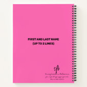 Warnungen vor Hot Pink Personalisiert Notizblock (Rückseite)