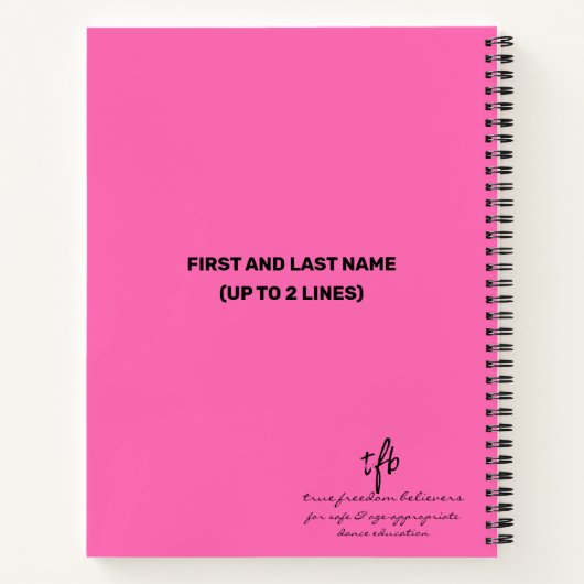 Warnungen vor Hot Pink Personalisiert Notizblock (Rückseite)