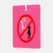 Warnungen vor spitzen Schuhen Ornament Aus Metall (Vorderseite links)