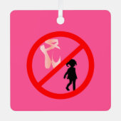 Warnungen vor spitzen Schuhen Ornament Aus Metall (Vorderseite)