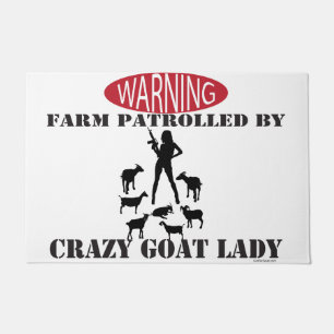 Warnungsbetrieb, von Crazy Goat Lady überwacht Fußmatte