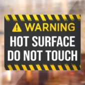 Warnungsheiße Oberfläche nicht Touch Fensteraufkleber (Blatt 2)