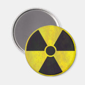 Warnzeichen | Cool Grunge Magnet (Vorderseite/Rückseite)