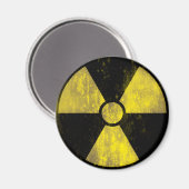 Warnzeichen | Cool Grunge Magnet (Vorderseite/Rückseite)