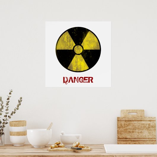 Warnzeichen | Cool Grunge Poster (Küche)