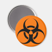 Warnzeichen für Biogefahr oder Biogefährdung - Ora Magnet (Vorderseite/Rückseite)