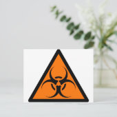 Warnzeichen für Biogefahr oder Biogefährdung - Ora Postkarte (Stehend Vorderseite)