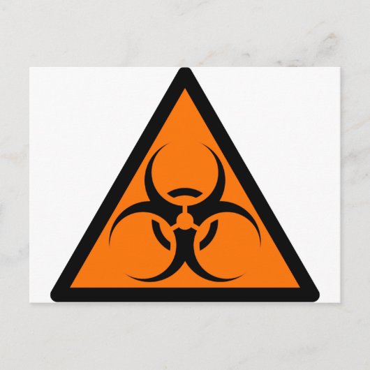 Warnzeichen für Biogefahr oder Biogefährdung - Ora Postkarte (Vorderseite)