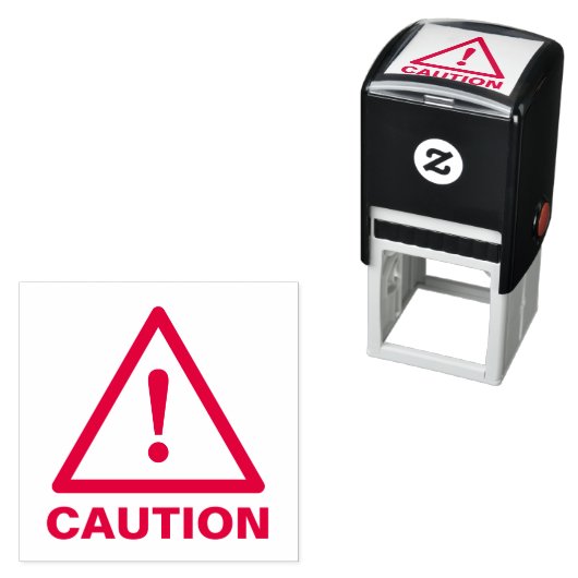 Warnzeichen für das dreieckige rote Warnsymbol Permastempel (Beispiel)