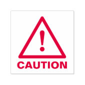 Warnzeichen für das dreieckige rote Warnsymbol Permastempel (Design)