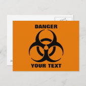 Warnzeichen für die benutzerdefinierte Sicherheit Postkarte (Vorne/Hinten)