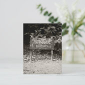 Warnzeichen für die Stielbaum Postkarte (Stehend Vorderseite)