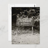 Warnzeichen für die Stielbaum Postkarte (Vorne/Hinten)