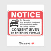 Warnzeichen für Fahrzeuge Aufkleber (Blatt)