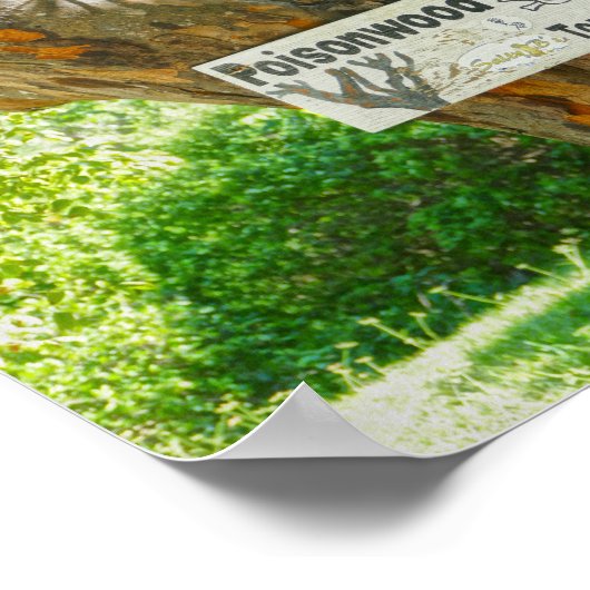 Warnzeichen für Giftholz Poster (Ecke)