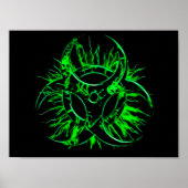 Warnzeichen für giftige Biogefährdung Poster (Vorne)