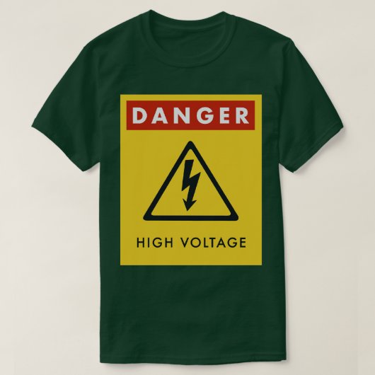 Warnzeichen für Hochspannung T-Shirt (Design vorne)