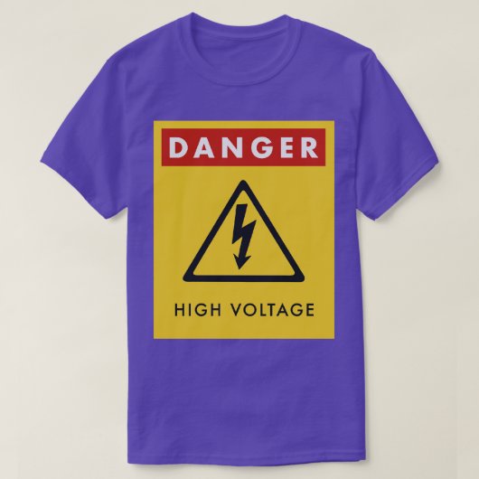 Warnzeichen für Hochspannung T-Shirt (Design vorne)