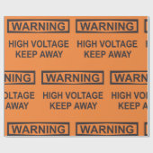 Warnzeichen für hohe Spannung Behalten Wegzeichen Geschenkpapier (Flach)