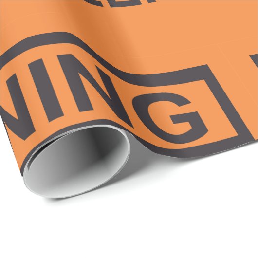 Warnzeichen für hohe Spannung Behalten Wegzeichen Geschenkpapier (Rolleneckpunkt)