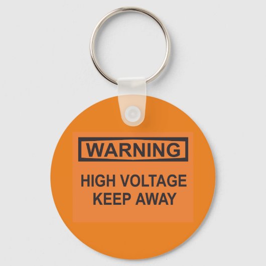 Warnzeichen für hohe Spannung Behalten Wegzeichen Schlüsselanhänger (Vorderseite)