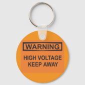 Warnzeichen für hohe Spannung Behalten Wegzeichen Schlüsselanhänger (Rückseite)