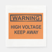 Warnzeichen für hohe Spannung Behalten Wegzeichen Serviette (Vorderseite)