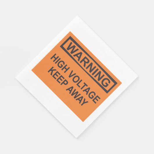 Warnzeichen für hohe Spannung Behalten Wegzeichen Serviette (Ecke)
