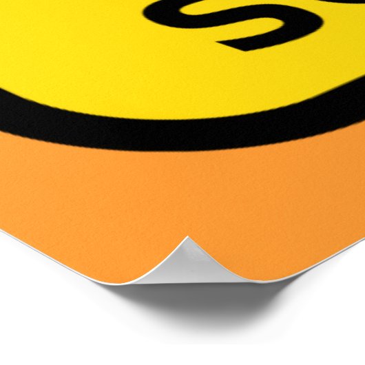 Warnzeichen für Mad Scientists Poster (Ecke)